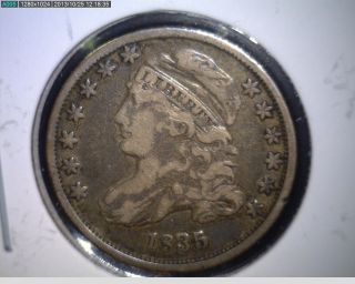 1835 Capped Bust Silver Dime - Very Fine photo