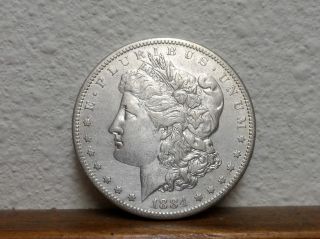 1884 S Morgan Silver Dollar Au photo