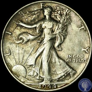 1944 P About Uncirculated Silver Walking Liberty Half Dollar 321 photo