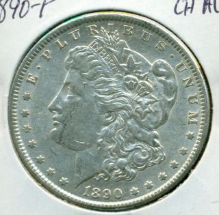 1890 - P Morgan Silver Dollar - 90% Silver - Choice Au photo
