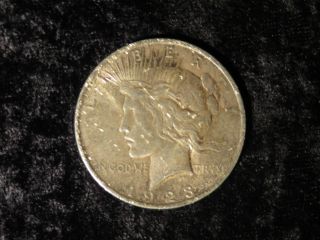 . 900 90% Silver 1923 Peace Dollar Post Wwi Era Antique Coin - Flip photo