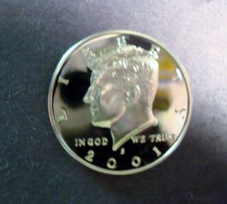 2001 - S Silver Proof Kennedy Half Dollar Ultra Cameo  90% Silver photo