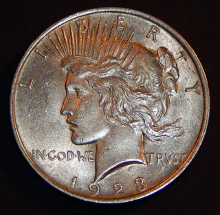 1923 - P? Peace Dollar United States Silver Coin - Great Detail - photo