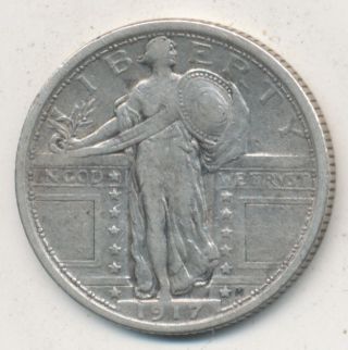 1917 Standing Liberty Silver Quarter Type 1 Circulated Quarter photo
