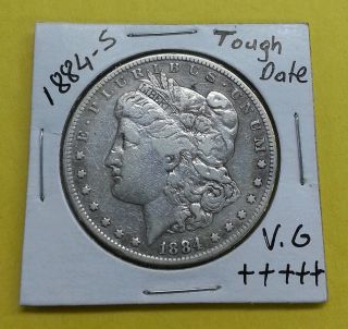1884 - S $1 Morgan Silver Dollar (tough Key Date) photo