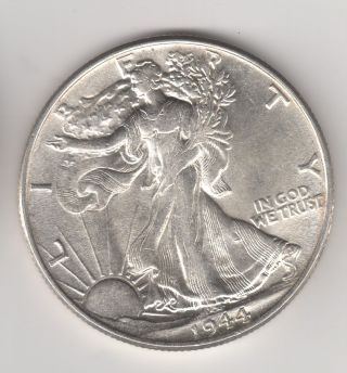 1944 50c Walking Liberty Silver Half Dollar photo