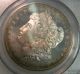 1885 - O Morgan Silver Dollar Pcgs Ms65pl - Proof - Like - Rainbow Crescent Beauty Dollars photo 2