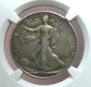 1919 - D Liberty Walking Silver Half Dollar - Ngc Xf40 - Edgeview Holder photo