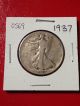 0569 1937 - P Walking Liberty Silver Half Dollar Coin Fairhouse Combine Ship Half Dollars photo 2