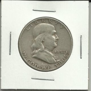 1952 - D Franklin Half Dollar In Average Circulated photo