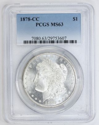 1878 Cc Morgan Silver Dollar Ms 63 Pcgs (3607) photo