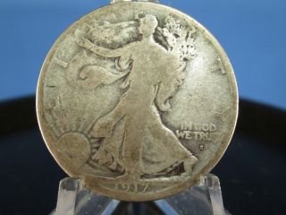 1917 - S Obverse Walking Liberty Half Dollar - Good - Semi Key - Nicer Tough Date Coin photo