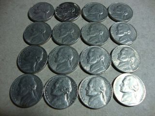 16 Different Jefferson Nickels 1970 D - 1977 - D photo
