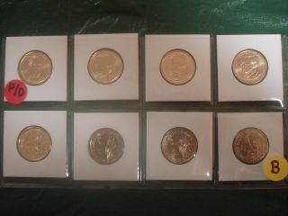 2013 P And D Presidential Dollar 8 Coin Brilliant Uncirculated Position B photo