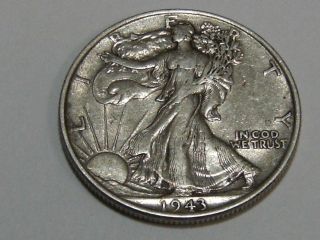 1943 Walking Liberty Silver Half Dollar 8469a photo