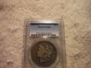 1893 Cc Morgan Silver Dollar Pcgs Vg08 photo