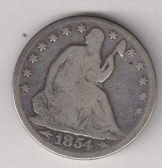 1854 - O 50c Liberty Seated Silver Half Dollar photo