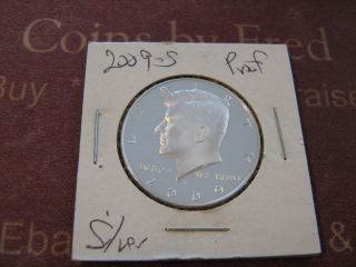 2009 - S Proof Silver Kennedy Half Dollar Cameo Coin 610 photo