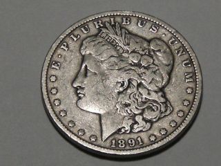 1891 Morgan Silver Dollar 9162a photo