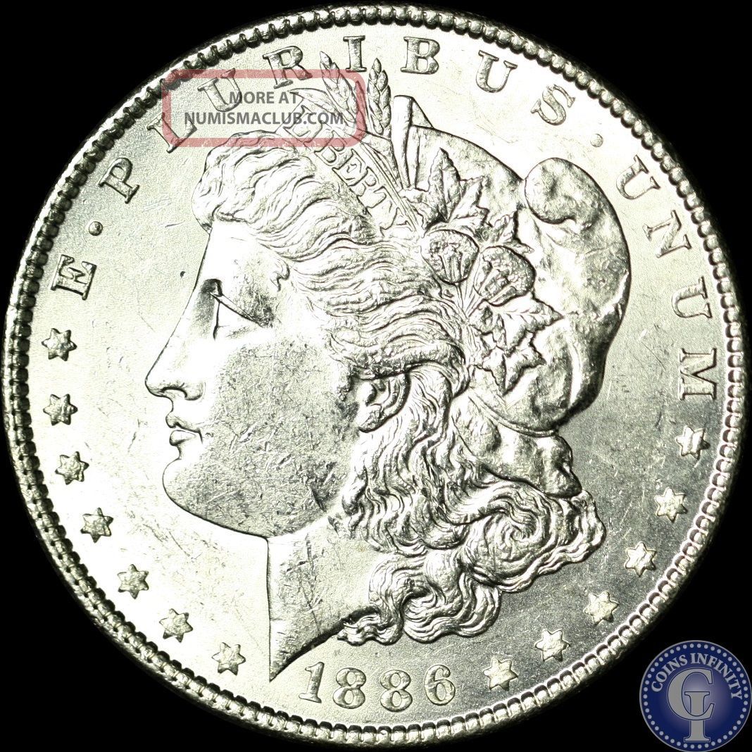 1886 P Uncirculated Silver Morgan Dollar 219