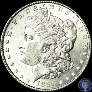 1886 P Uncirculated Silver Morgan Dollar 219 photo