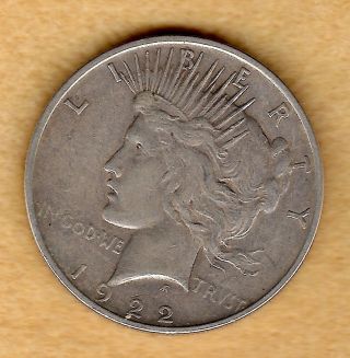 Peace Silver Dollar - 1922 - D - photo