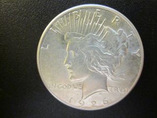 1926 S Peace Silver Dollar Coin - Au -,  Luster Golden Tone photo