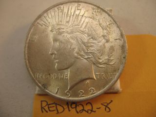 1922 United States $1 Peace 90% Silver One Dollar Coin Philadelphia Nr photo