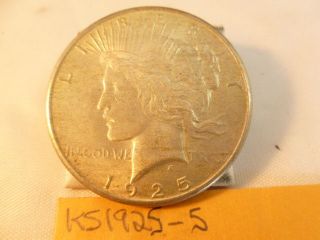 1925 United States $1 Peace 90% Silver One Dollar Coin Philadelphia Nr photo