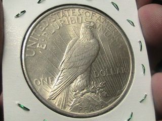 1923 Silver Peace Dollar Au/ms photo