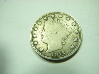 1912 - S Liberty Head Nickel - Problem Coin - Key Date photo