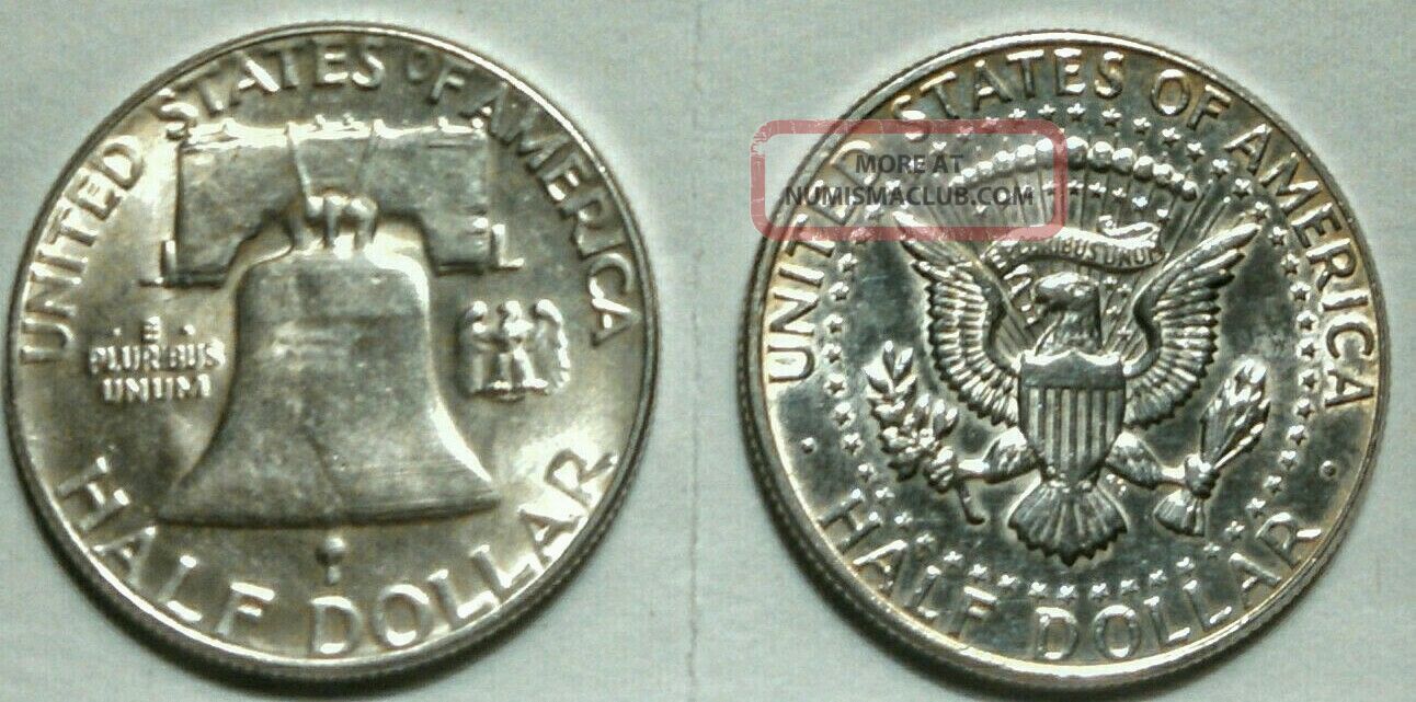 1953 Proof Franklin Half Dollar 1967 Kennedy Half Dollar