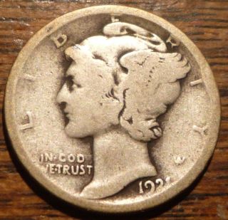 1921 - D 10c Mercury Dime photo