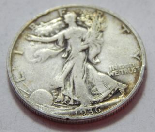 1936 - S Walking Liberty Half Dollar Silver Coin photo