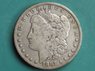 1887 - O Morgan Silver Dollar - Vf Inv 121 photo