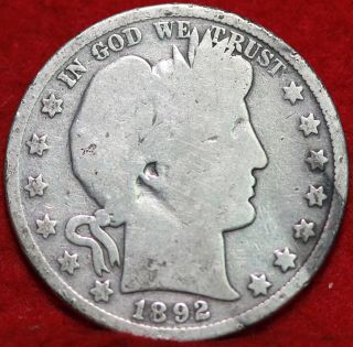 1892 Silver Barber Half Dollar photo