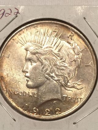 1922 Silver Peace Dollar With Detail photo