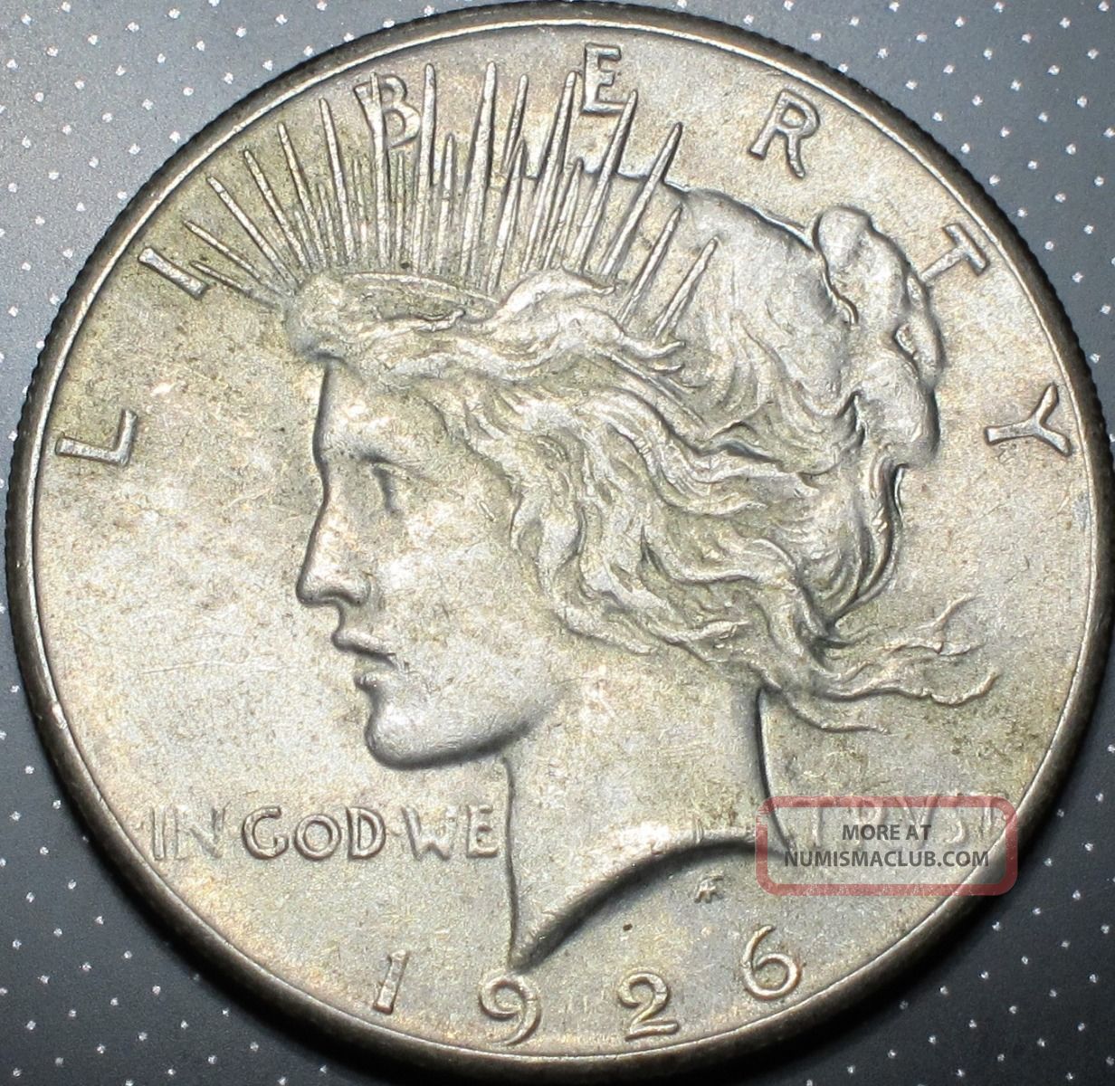 1926 Peace Silver Dollar Uncirculated Philadelphia Coin Vam 2 Top