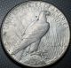 1922 - S Peace Silver Dollar About Uncirculated Au Die Gauge Reverse Rays Vam Dollars photo 1