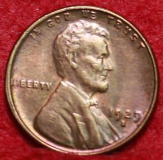 Uncirculated 1929 - S Lincoln Wheat Cent S/h photo