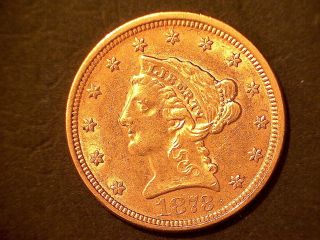 1873 $2 1/2 Gold Liberty Head Quarter Eagle Choice About Uncirculated photo