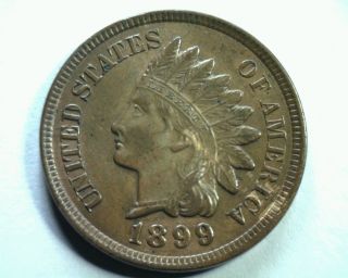 1899 S30 18/18 (s) 9/9 (n) Indian Cent Penny Uncirculated Old Cleaning Now Retoned photo