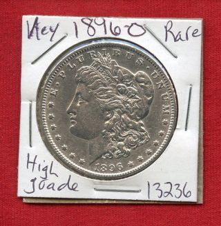1896 O Morgan Silver Dollar 13236 Coin Us Rare Key Date Estate photo