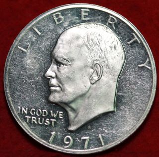 1971 - S 40% Silver Eisenhower Dollar S/h photo