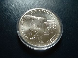1983 Philadelphia Olympic Unc.  90% Silver,  10% Copper Dollar Business Strike photo