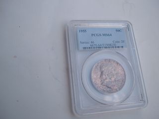 Pcgs Ms64 - 1955 Franklin Half Dollar. photo
