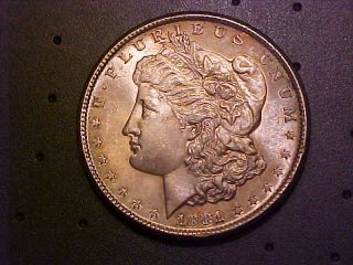 1881 - S Morgan Dollar - Gorgeous Gem Bu - Color - photo