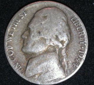 1944p Silver Jefferson Nickel In (war Era) photo
