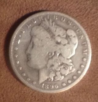 1896 S Morgan Silver Dollar Coin Xf photo
