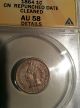1864 Indian Head Cent Copper - Nickel Cn Anacs Au 58 Details Stunning Tone Small Cents photo 1